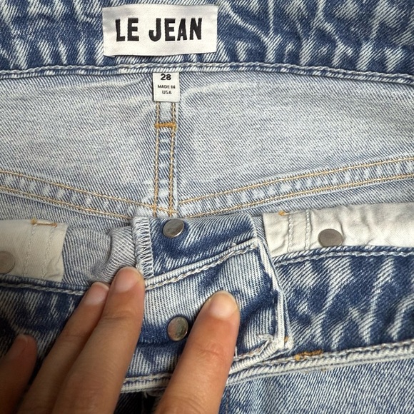 Le Jean by Charlie Gay Distressed Denim Shorts Size 28 Medium Wash - Picture 5 of 5